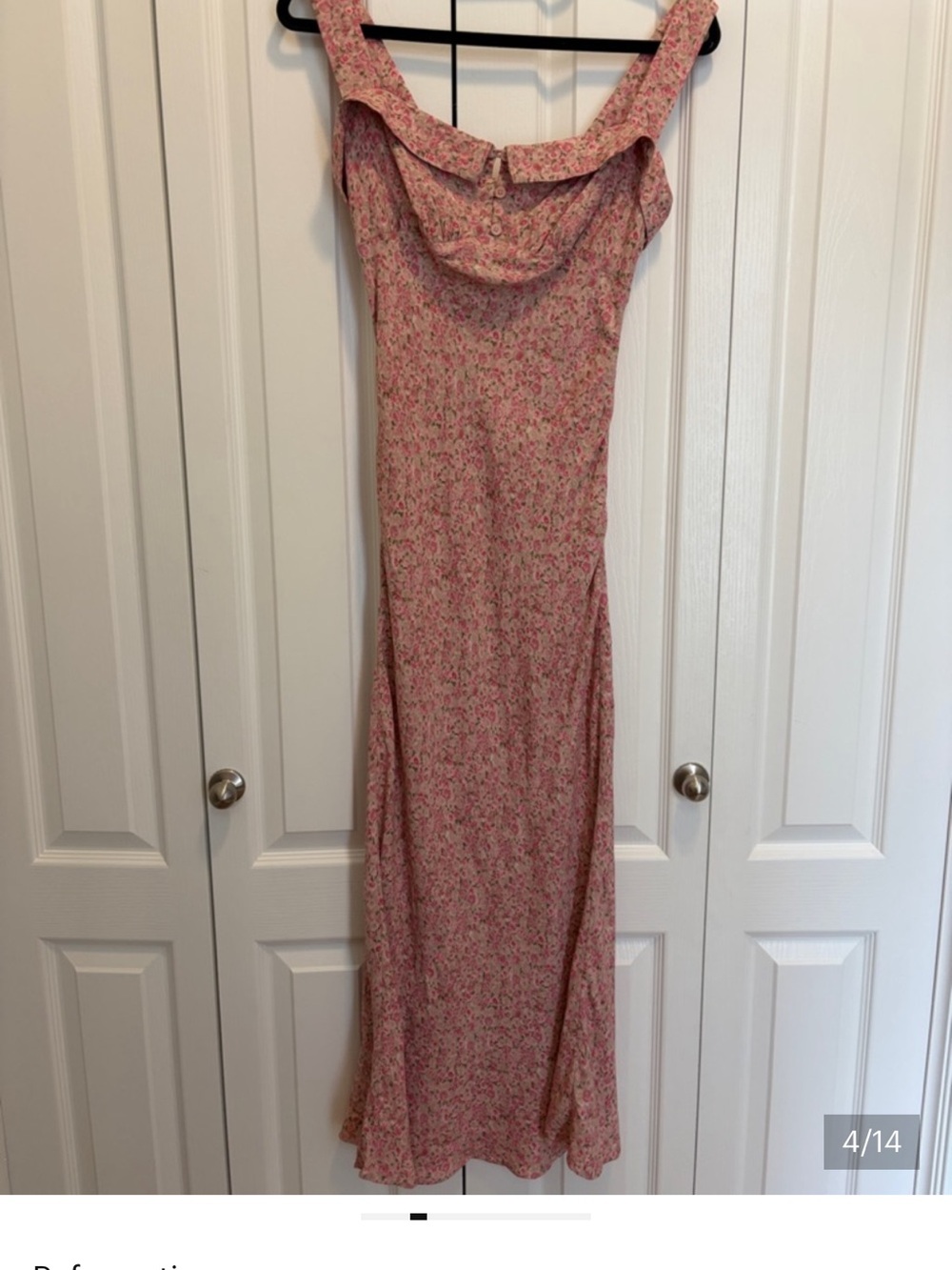 Reformation Tancy Dress Floral Rose Pink Maxi Dress 2 NWT - Picture 4 of 6